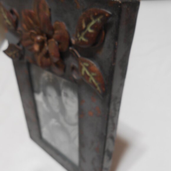 VTG HOLLAND BOONE POLISHED PEWTER LEAD FREE PICTURE FRAME HOLDS 4X6" PHOTO GLASS - Picture 7 of 12